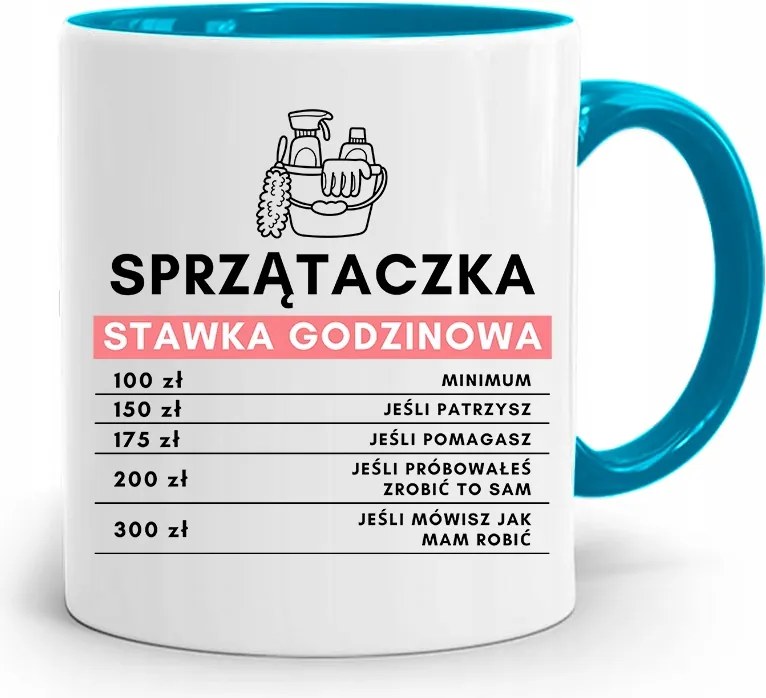 Takarítónőnek Kék Bögre Születésnapi Ajándék fényképes nyomtatással