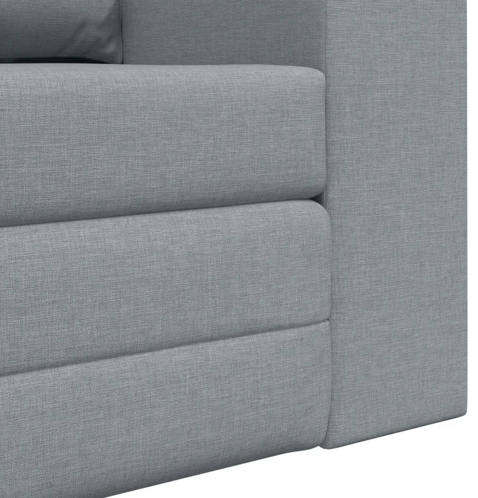 Floor Sofa Bed 2 az 1-ben Világosszürke 148x71x83 cm Bútor