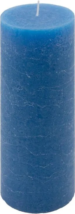 Rusztikus gyertya készlet 20 cm Ø 7,5 cm 2 db kék
