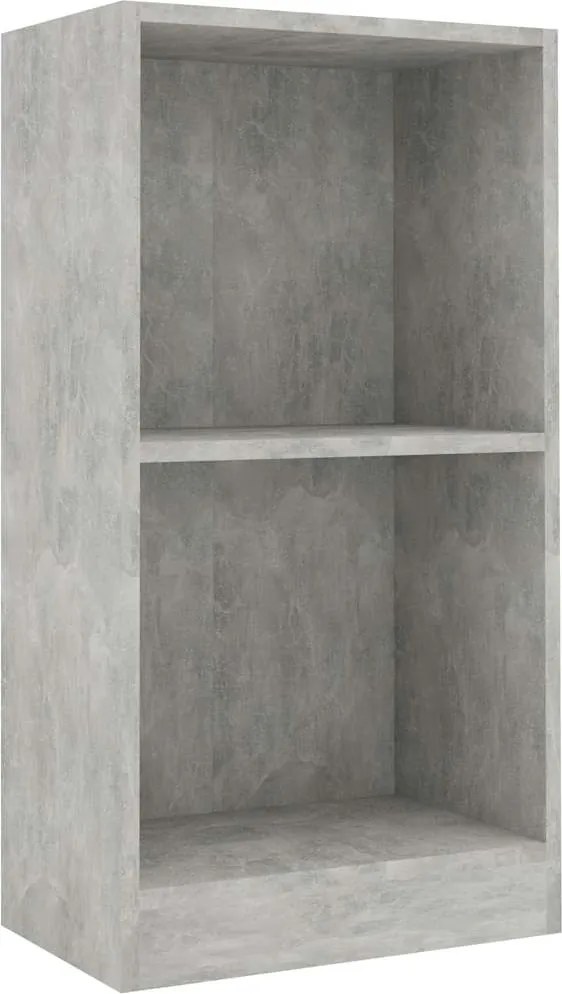 vidaXL betonszürke szerelt fa könyvespolc 40x24x75 cm