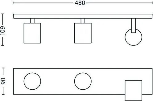 Philips 53093/48/12 - LED RGBW dimmelhető spotlámpa RUNNER 3xGU10/6W/230V króm+távirányító
