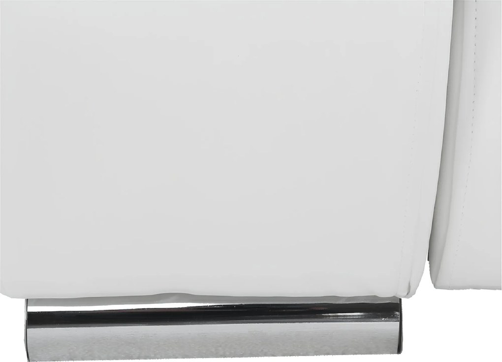 Ülőgarnitúra, műbőr fehér/szövet szürke melír, TONIKS