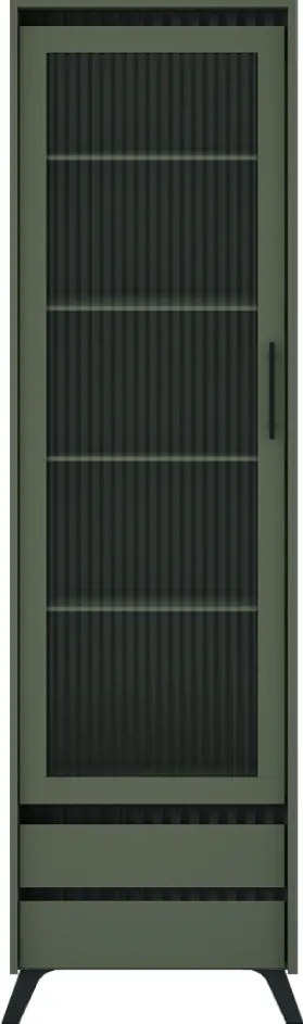 Vitrin, smoke zöld/fekete, LONGY REG1W2S