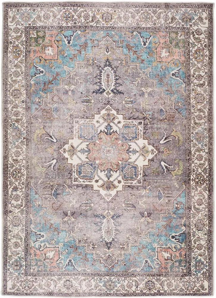Haria kék-barna pamutkeverék szőnyeg, 140 x 200 cm - Universal