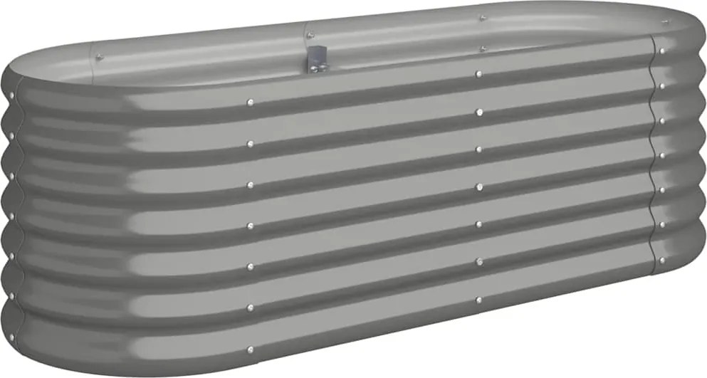 vidaXL szürke horganyzott acél kerti magaságyás 114x40x36 cm