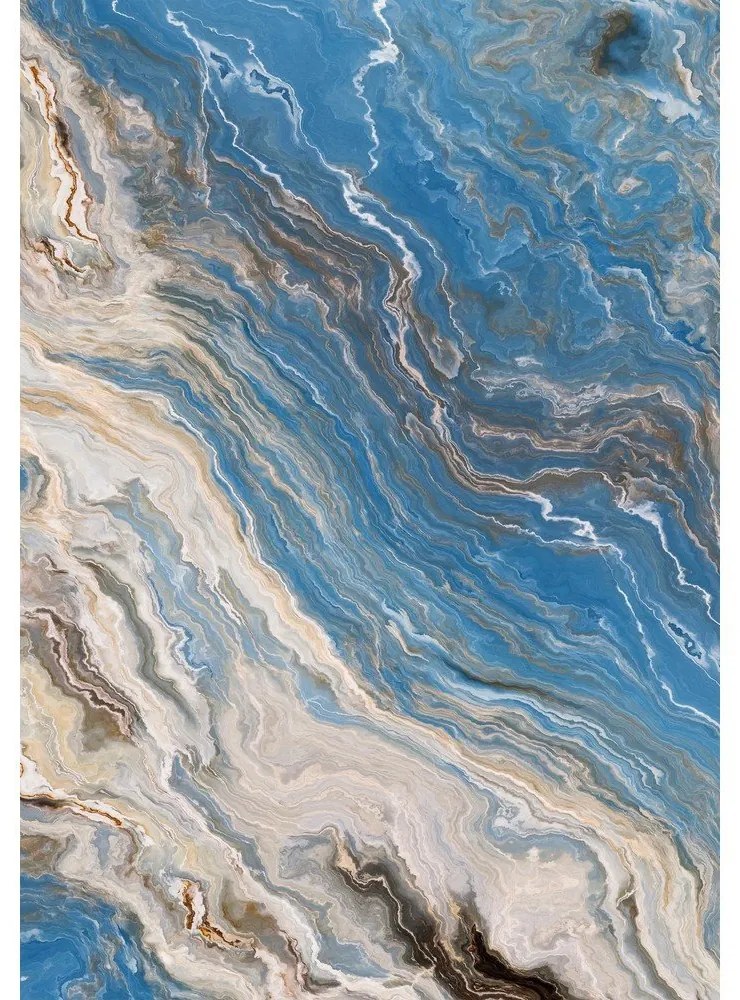 Kék fürdőszobai kilépő szett 2 db-os 60x100 cm – Foutastic