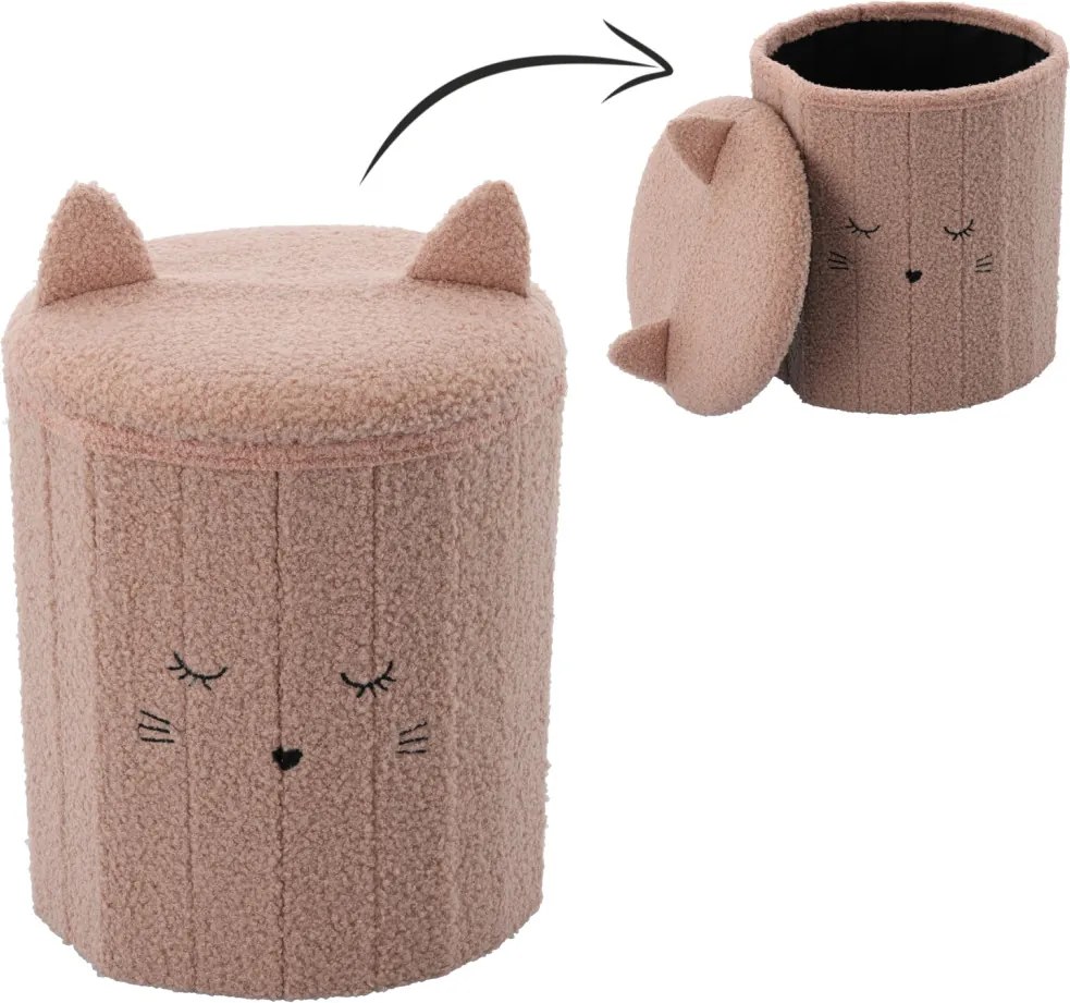 Összecsukható puff tárolóval 28 x 28 x 34 cm