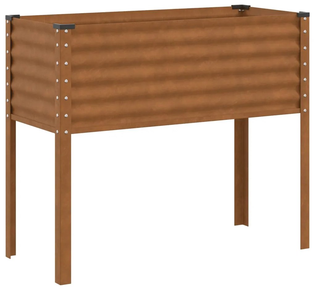 kerti virágláda 100 x 45 x 90 cm időjárásálló acélból