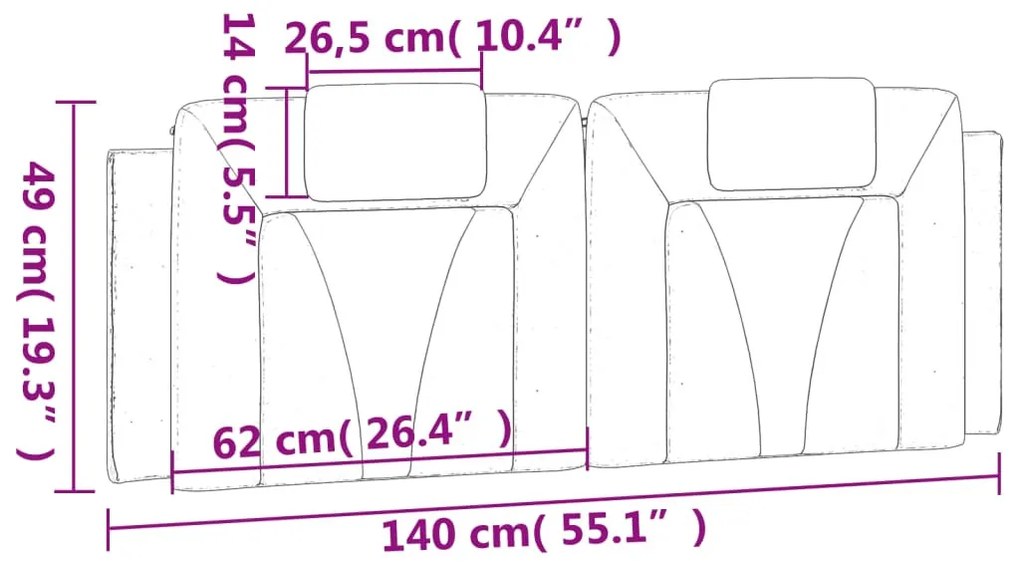 fekete műbőr fejtámla párna 140 cm