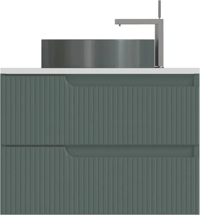 Piramida EURIDIKA fali fürdőszobabútor - mosdópult mosdó nélkül -2 fiókos - PINO ZÖLD - 65 x 48 x 53 cm