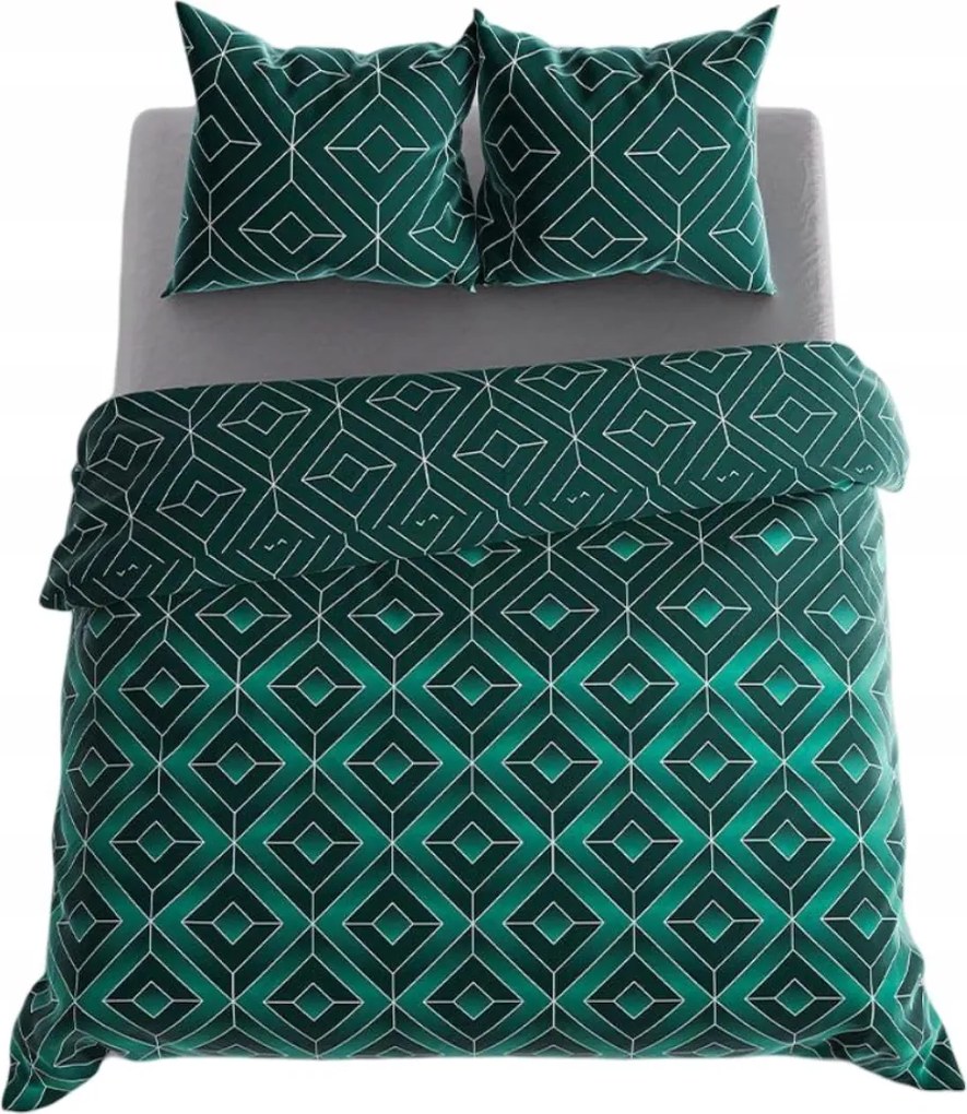 Saphira szatén pamut ágyneműhuzat garnitúra 220x200 zafír kaleidoszkóp