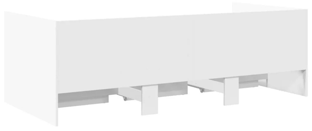 fehér kanapéágy fiókkal matrac nélkül 90x190 cm