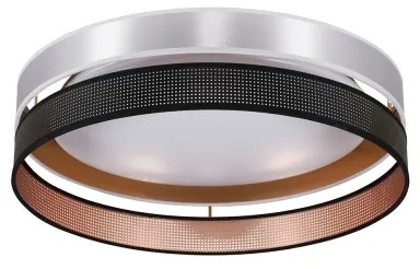 Duolla-LED Mennyezeti lámpa ROLLER DUO SH. LED/24W/230V átm. 45 cm ezüst/fekete