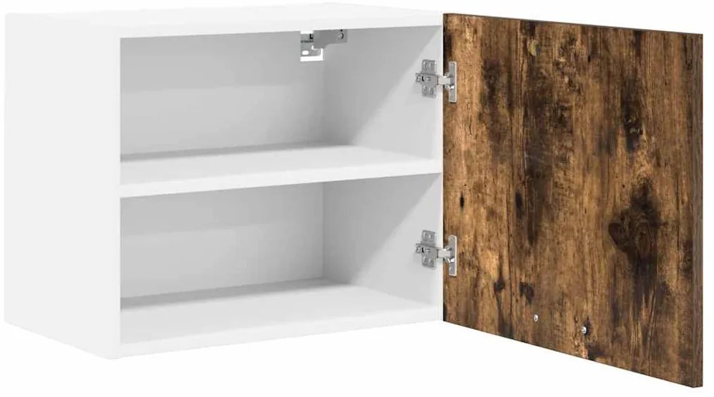 Függő szekrény Riga Füstölt tölgy és fehér 50 x 31 x 40 cm