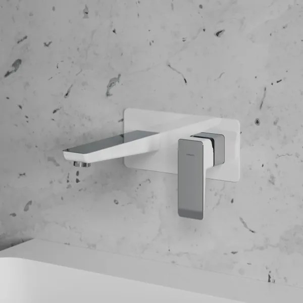 OMNIRES PM7415CRB PARMA mosdó csaptelep falba építhető króm/fehér