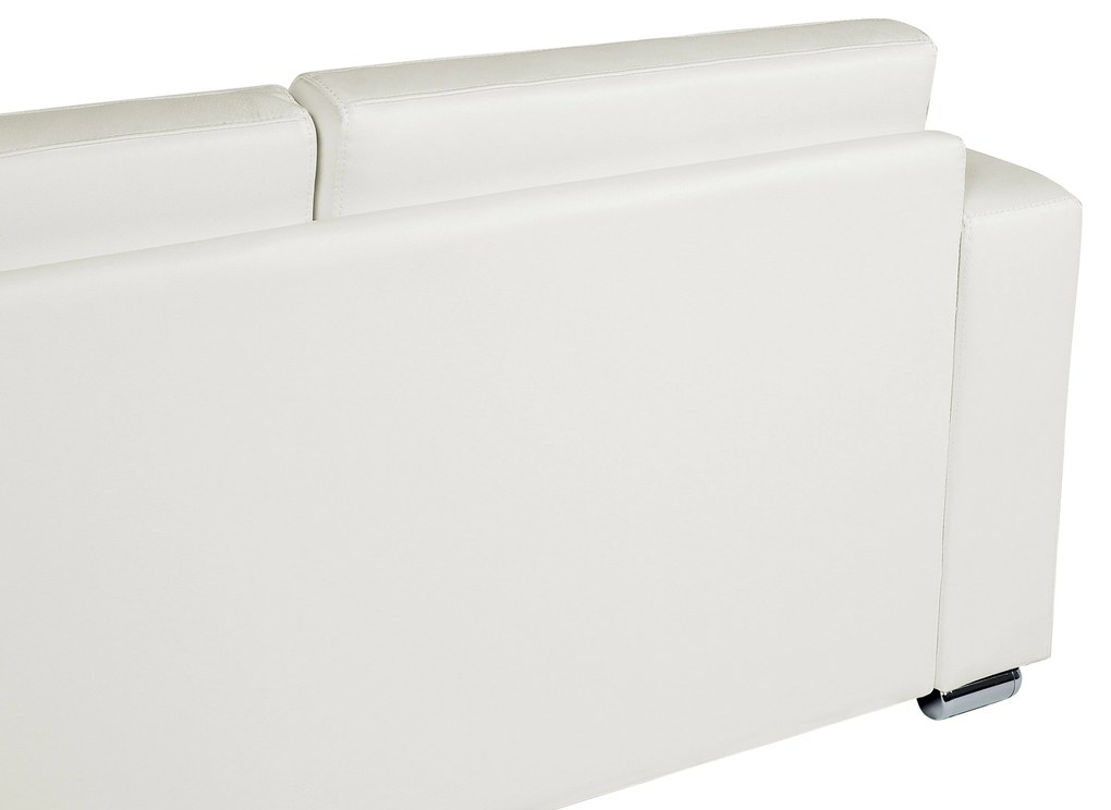 Kétszemélyes Fehér Bőr Kanapé HELSINKI Beliani