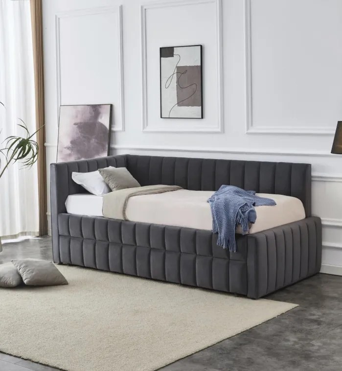 Derby kihúzható ágy szürke 90x200cm