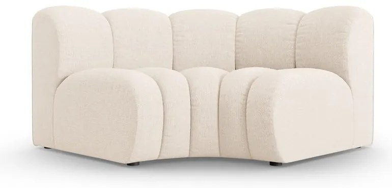 Krémszínű zsenília kanapé modul (variálható sarok) Lupine – Micadoni