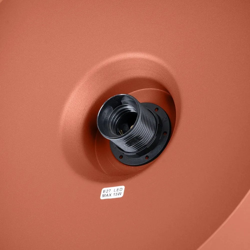 Narancssárga függőlámpa fém búrával Vito – Sollux