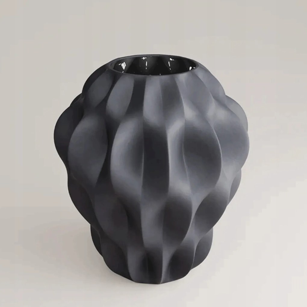 Váza 32 cm Plissan P fekete Holaria