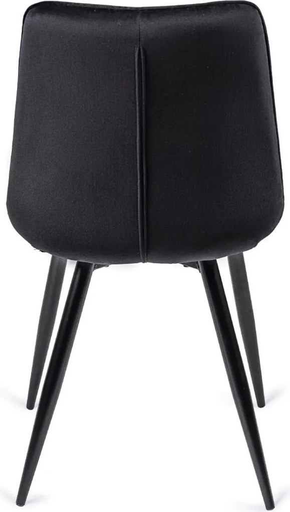 Szék fekete színben, bársony kárpittal. RIO