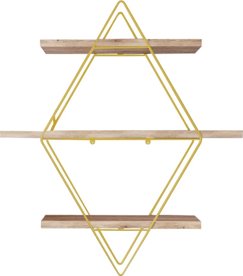Prizma fali polc, 60×16 cm