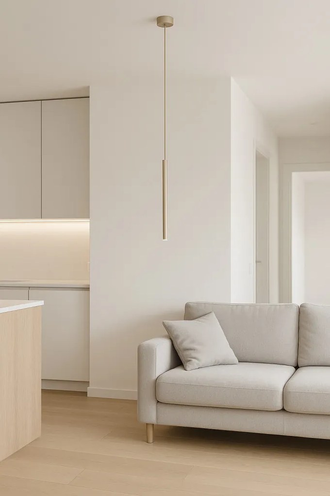 KAJA K-5835 SUNO Hengeres Függesztett Lámpa Bézs G9 IP20