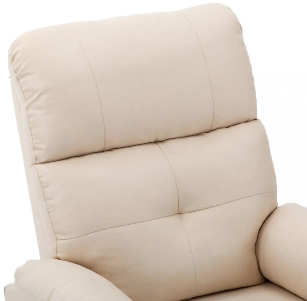 krémszínű szövet masszázsfotel