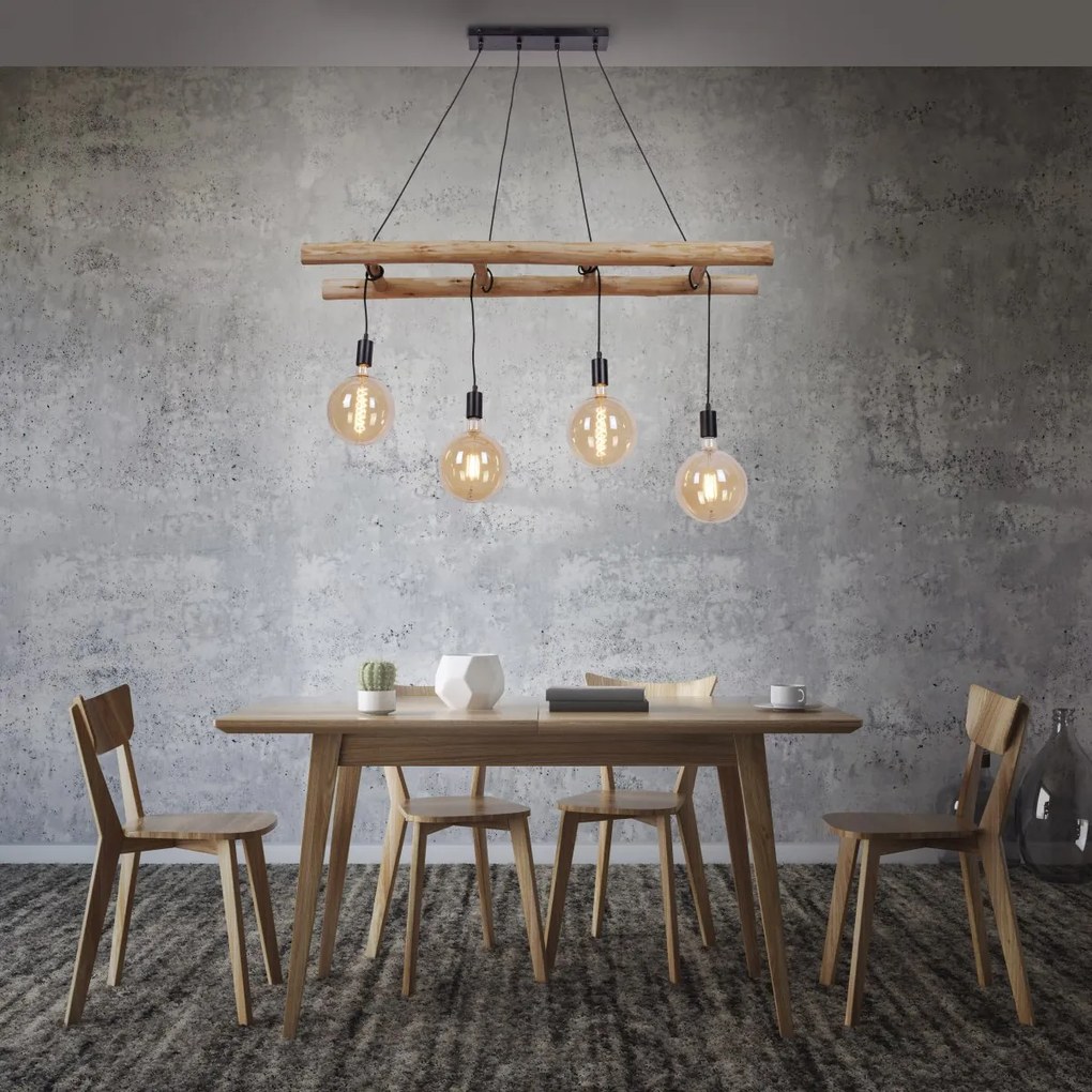 Paul Neuhaus loft függeszték edgar fekete fa pln15025-18