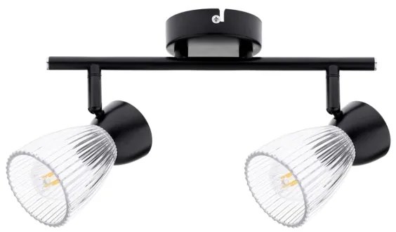 Spotlámpa BEST 2xE14/40W/230V fekete