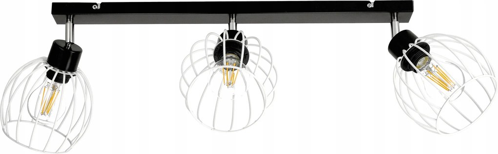 LED-es mennyezeti lámpa/fali lámpa, dróthálós gömb, 3XE27