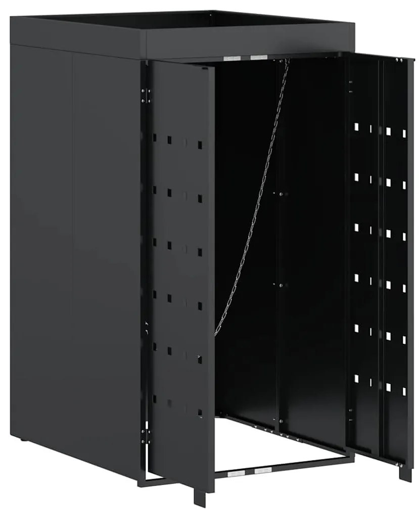 Kukás Tároló Virágzó Tetővel Egyszemélyes 240L Kukához Antracit