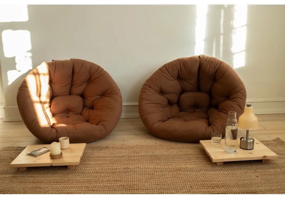 Nido bézs len fotel - Karup Design