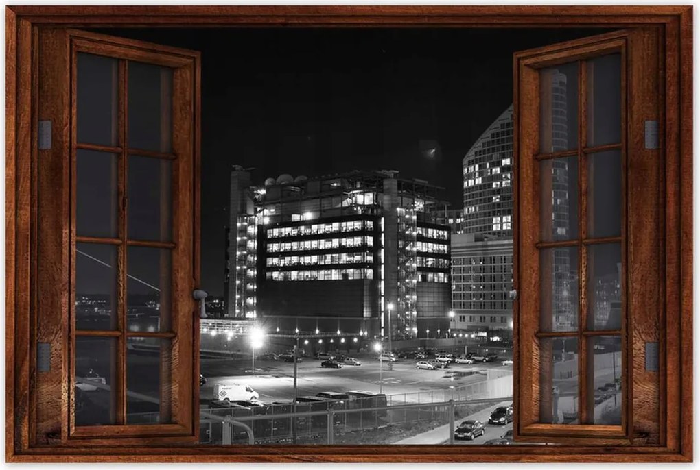 Poszterek 90x60 A felhőkarcolók szépen világítanak