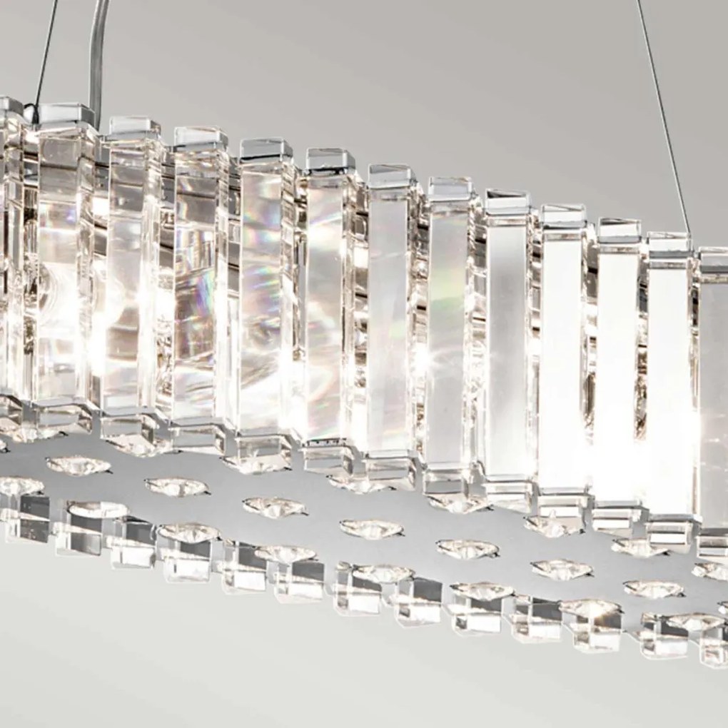 Kichler CRYSTAL SKYE KL-CRYSTAL-SKYE-ISLE Függőlámpa 8x3,5W/G9 320LM IP44