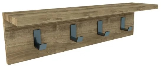 Fali fogas polccal AYLA 14,5x60 cm barna