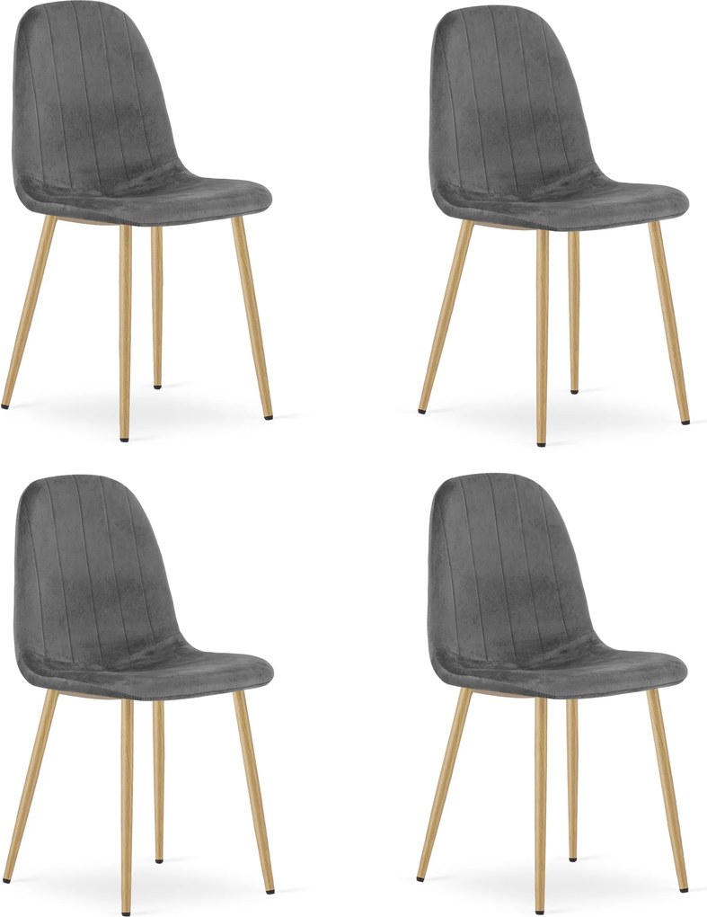 Étkezőszék PADVA VELVET, sötétszürke