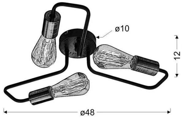 Csillár HERPE 3xE27/60W/230V