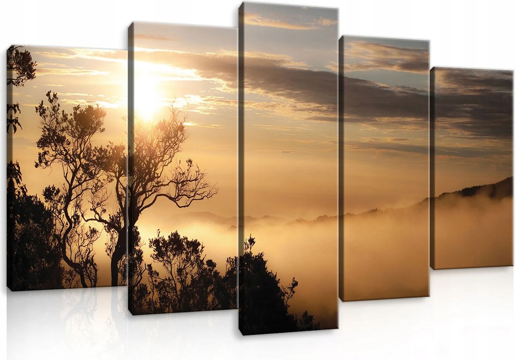 Vászonkép Hegyek Természet 5 Részes Vászon Fal Hálószoba Nappali 100x60