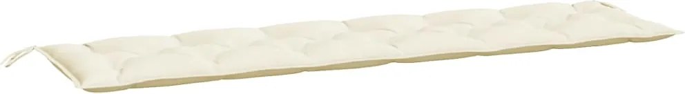 vidaXL krémszínű oxford szövet kerti padpárna 200 x 50 x 7 cm