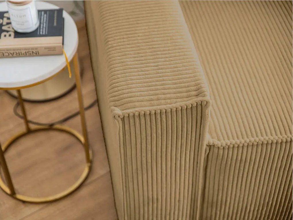 Fotel lábtartóval SMART SET, mustárszínű