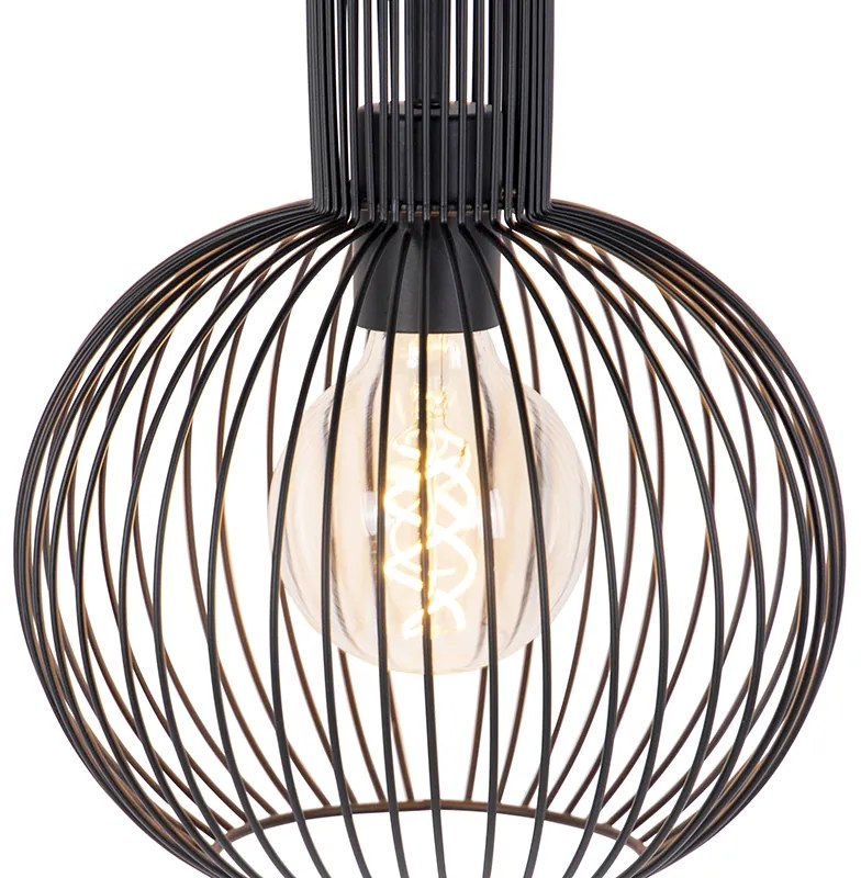 Design lógólámpa fekete - Wire Whisk