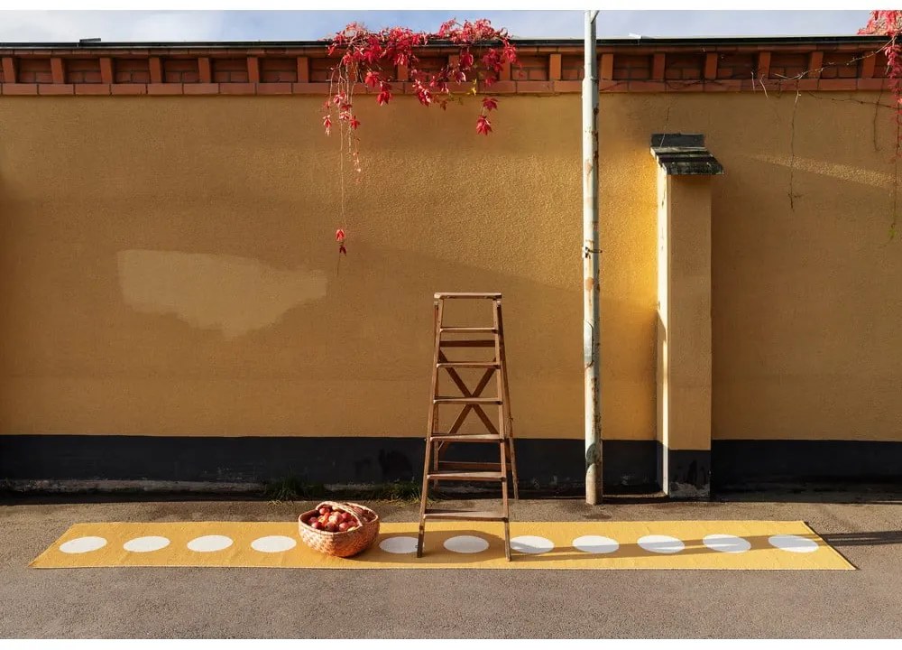 Okkersárga kültéri-beltéri futószőnyeg 70x225 cm Vera Ochre – Pappelina