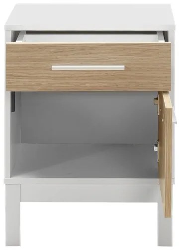 Éjjeliszekrény 60x45 cm fehér/barna