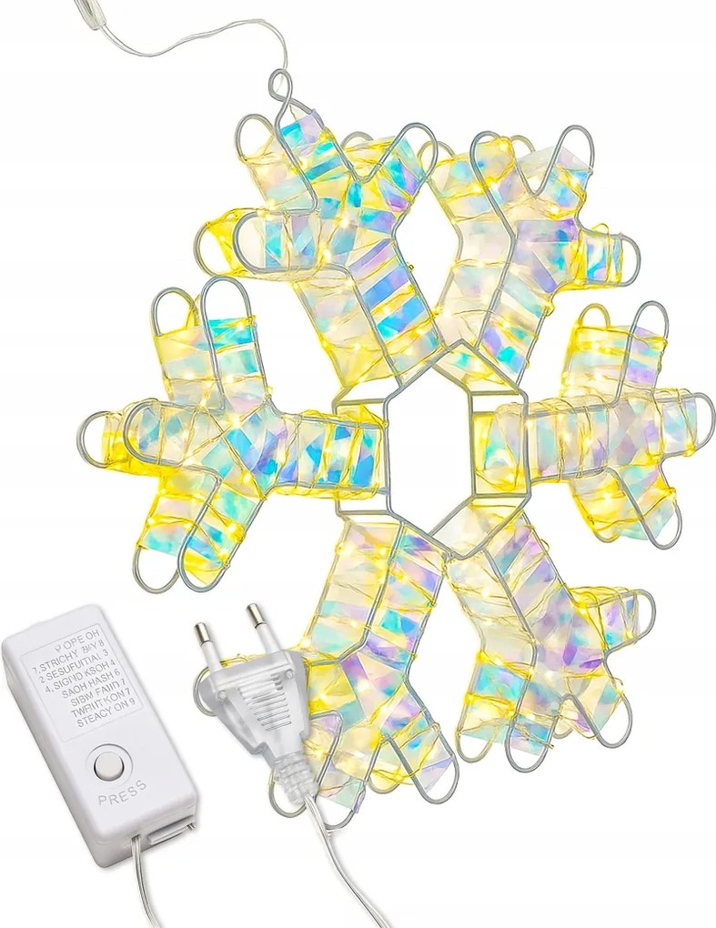 Karácsonyi Dekoráció Hógolyó 240 Led Fehér Meleg Színes Fém Dekoráció