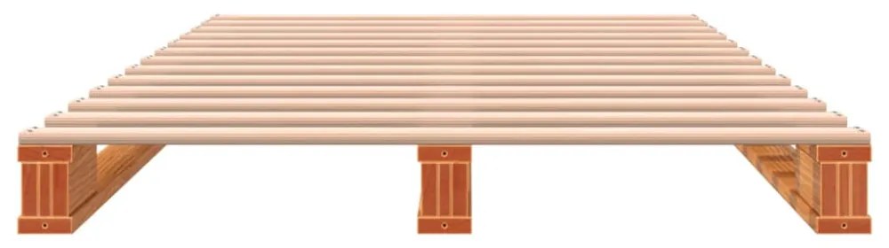 viaszbarna tömör fenyőfa raklapágy 90 x 200 cm