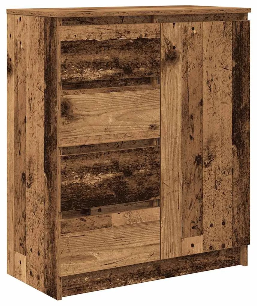 antik fa szerelt fa tálalószekrény fiókos 71x35x84 cm