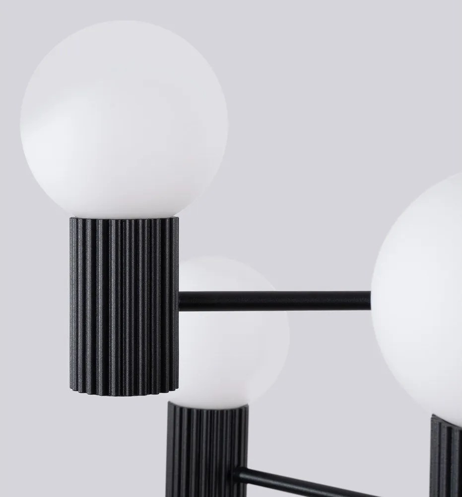 Fekete függőlámpa üveg búrával Orbital – Sollux