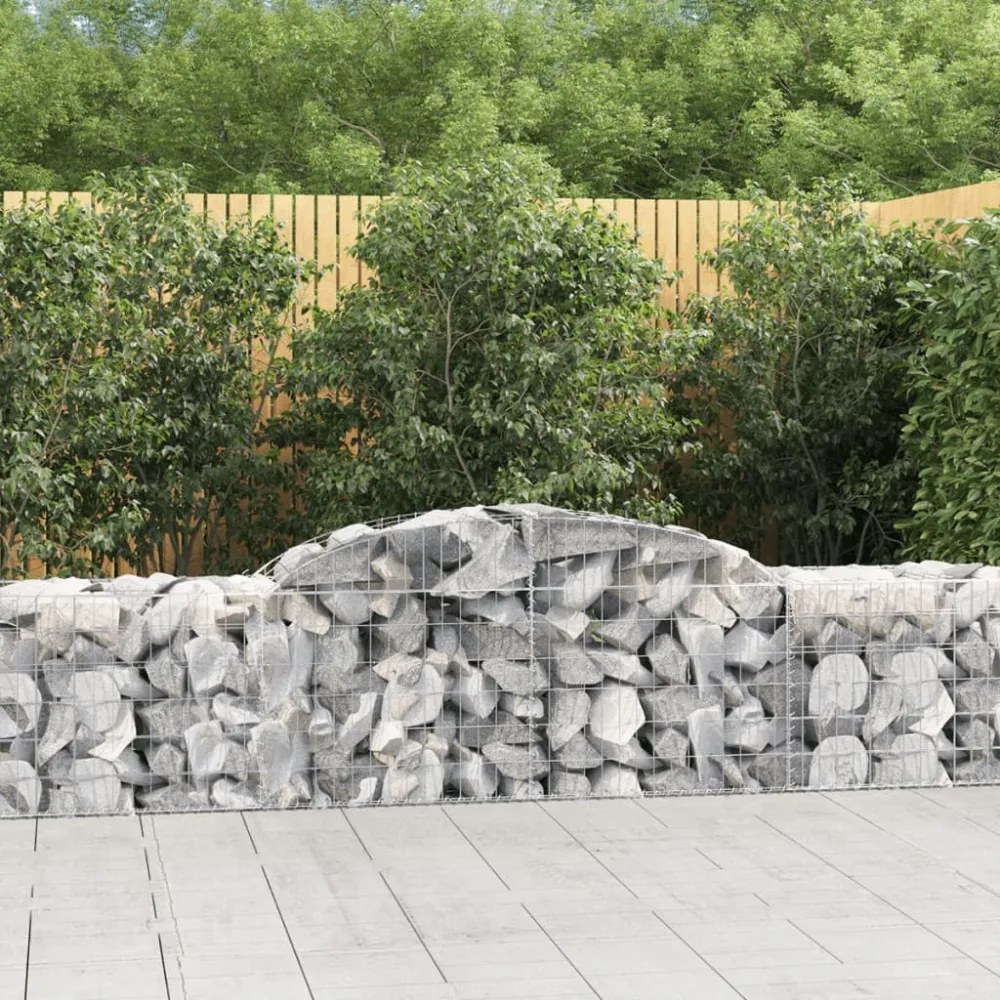 12 db íves horganyzott vas gabion kosár 300x50x60/80 cm