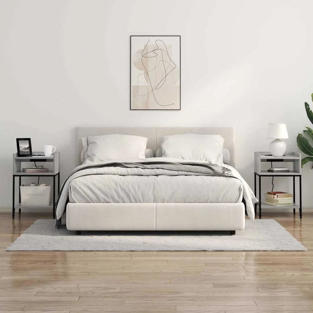Éjjeli Szekrények 2 pcs Szürke sonoma 40 x 40 x 61 cm Faanyag